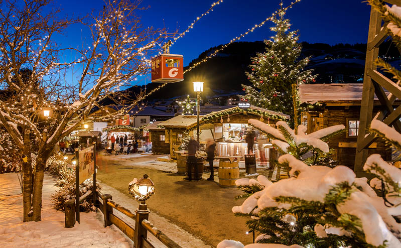 Weihnachtsmarkt in in Wolkenstein in Gröden, Südtirol